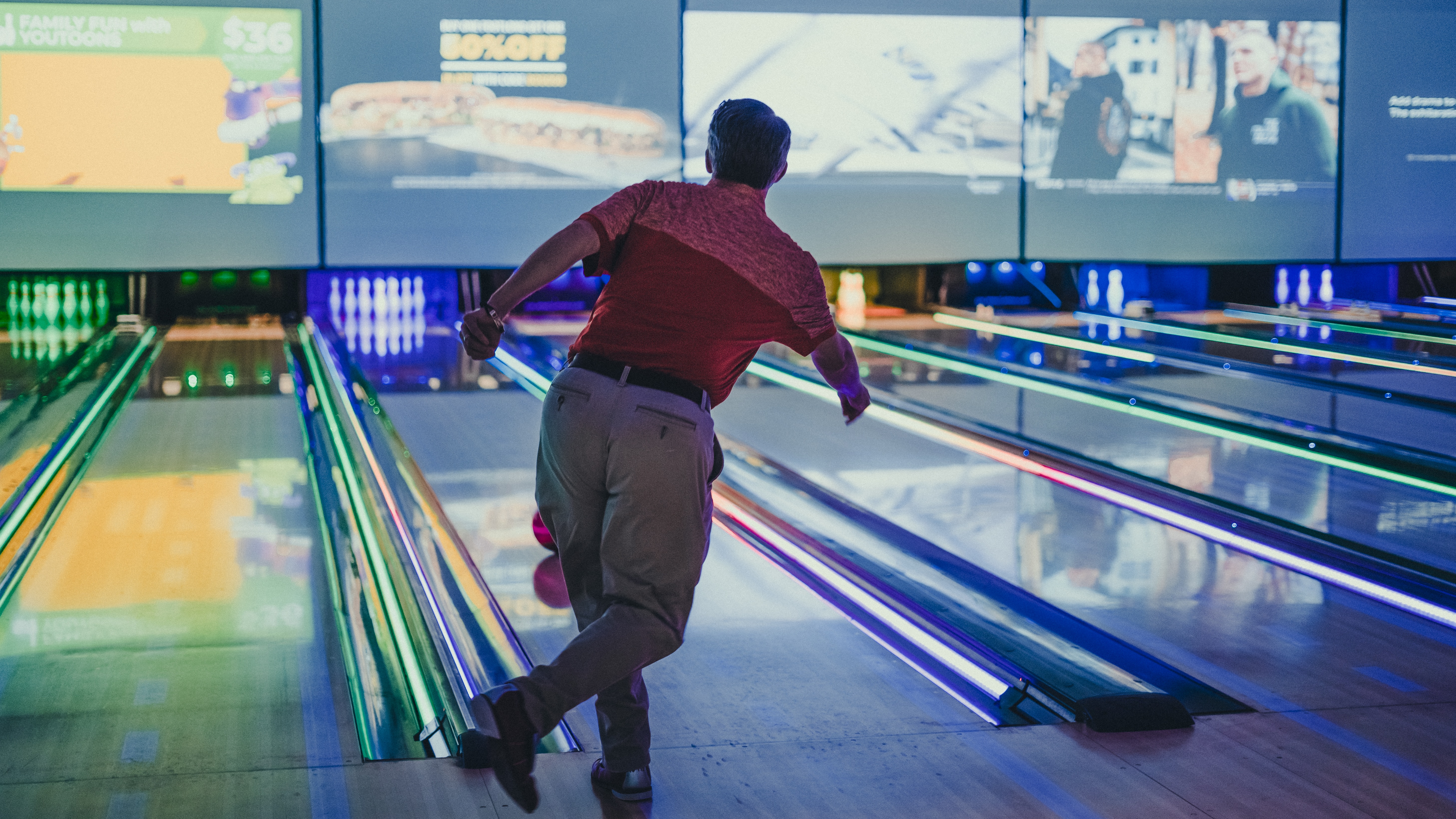 man bowling