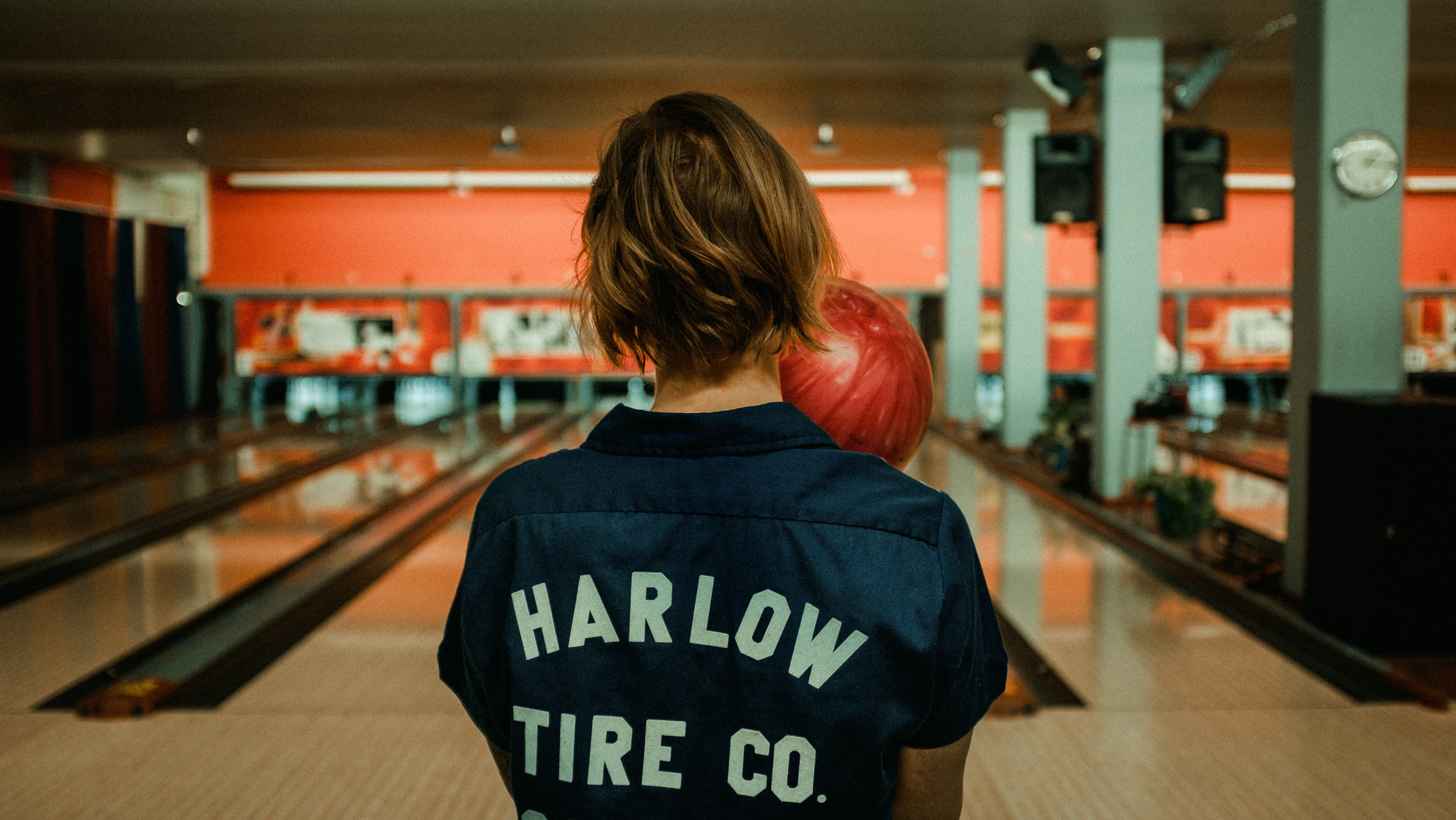 woman bowling